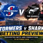 Stormers v Sharks Betting Preview: Suggested Bets and Prediction – 10 October 2026