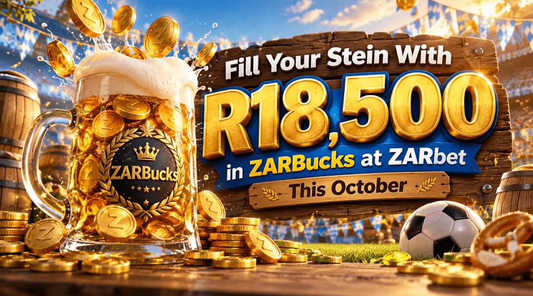 Fill Your Stein With R18,500 in ZARBucks at ZARbet This October